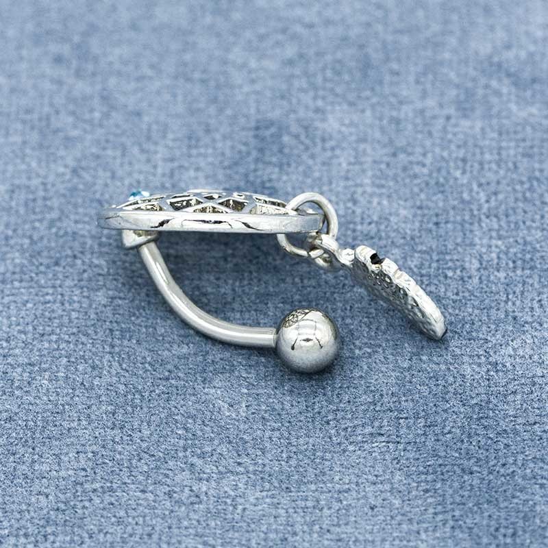 Feather Dangle Belly Button Piercings Jewelry Surgical Grade Stainless Steel 12mm