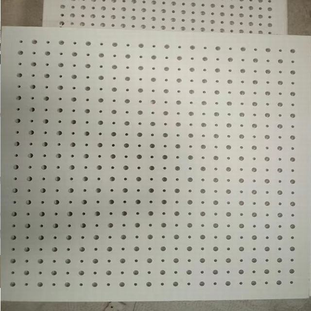 Gypsum Mirror Drop In False Ceiling Tile With Foil Paper Covered Back Side And Surface