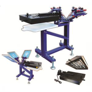 China hot sale entry level Garment  manual carousel screen printing presses for t-shirt on sale