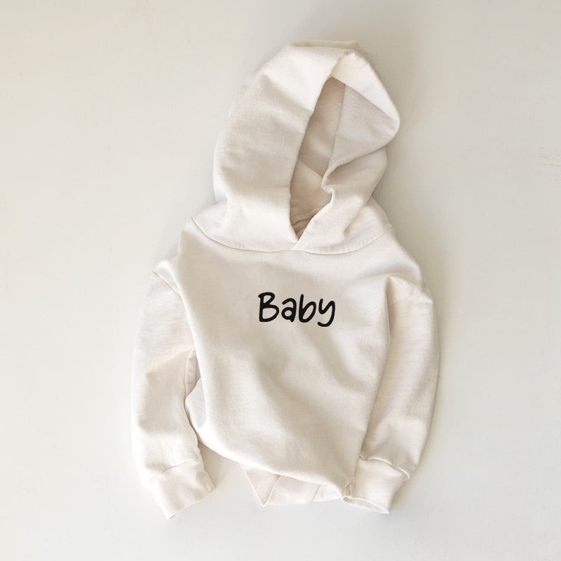 Printed Family Matching Outfit Mama And Baby French Terry Sweatshirt Long Sleeve Hoodies For Adult Kids