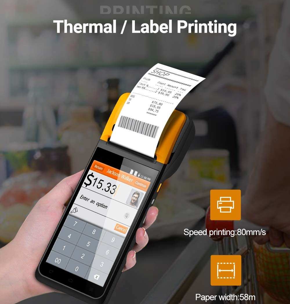 Sunmi D3 Pro Android POS Systems Terminal Machine 58mm Printer And Free SDK Offered For Software Integration