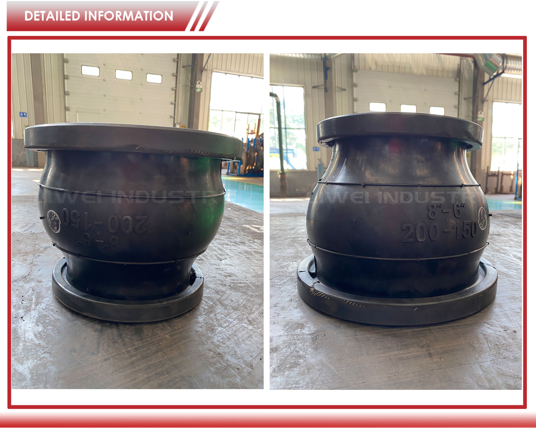 Flanged Rubber Bellows Concentric Reducing Corrosion Resistance