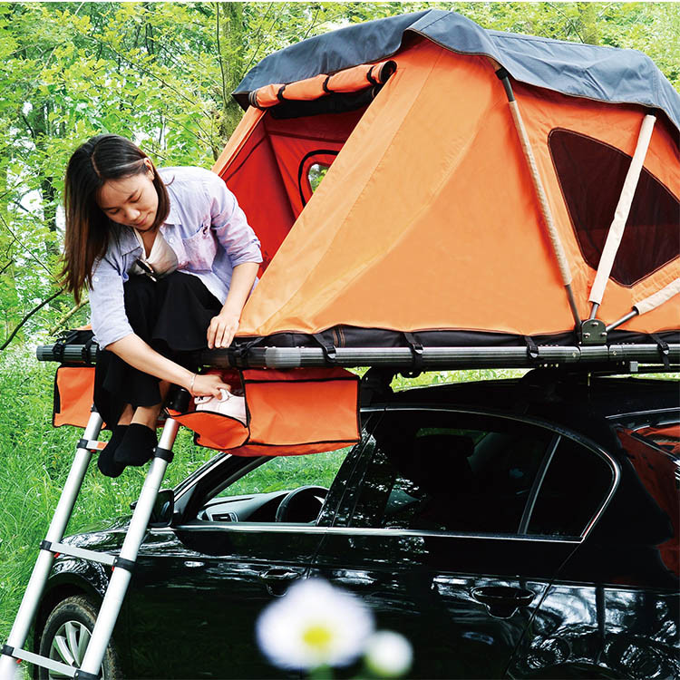 4 Persons With 2 Ladders Car Roof Tent Soft Shell High Waterproof Fabric