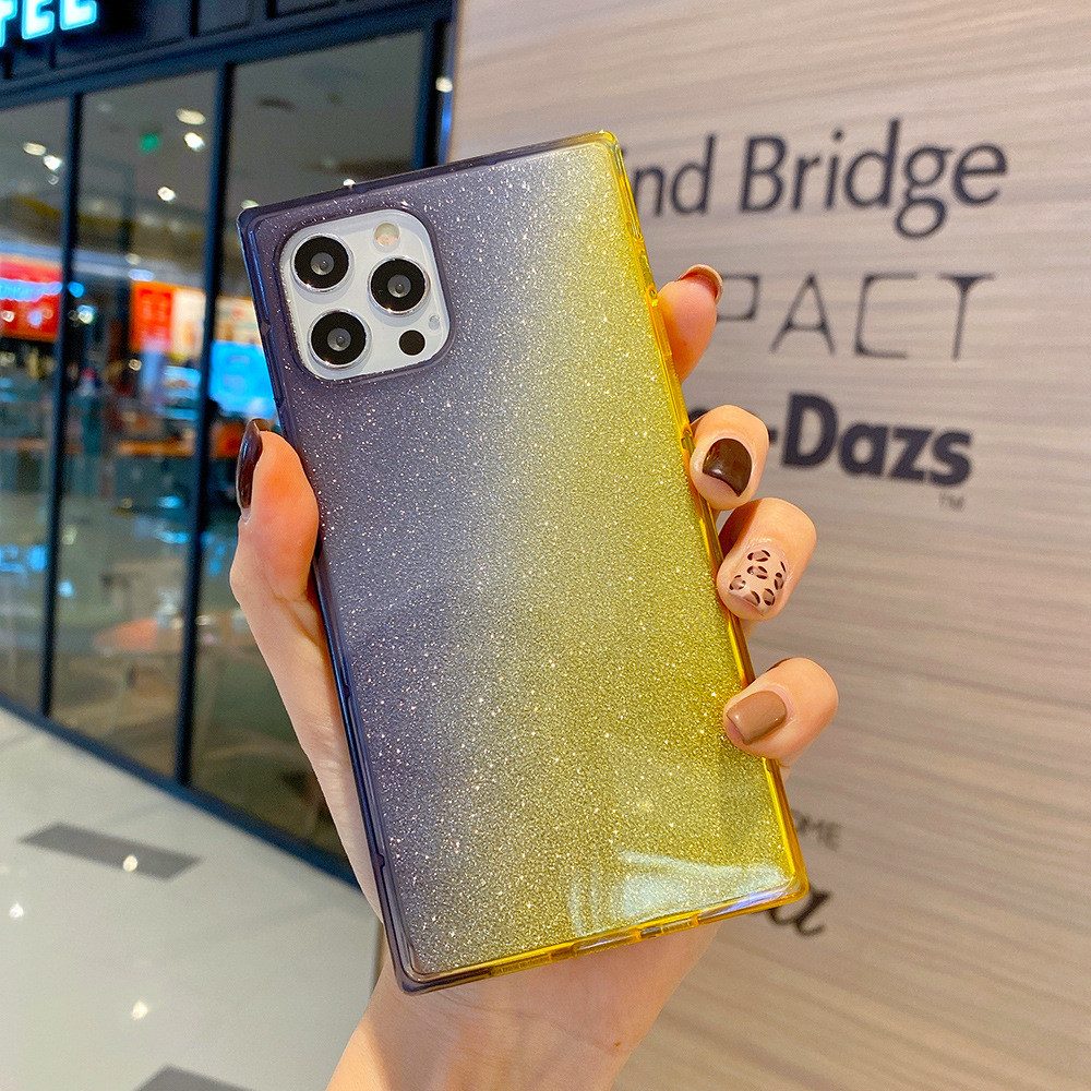 Gradient Color Shockproof Phone Cases L Square Shape Anti Fall For Iphone 11