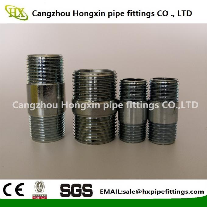 Carbon steel pipe nipple barrel nipples with BSP NPT male thread galvanized forge pipe nipples
