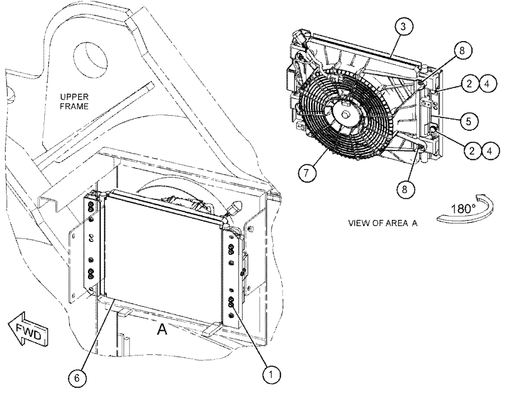 245-7911 2457911 Condenser Assembly Excavator Air Conditioner Parts For C7.1 C9 E330D