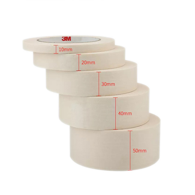 3M 201+/200 Textured Paper Tape White Heat Resistant 93℃ Car Spray Painting Tape