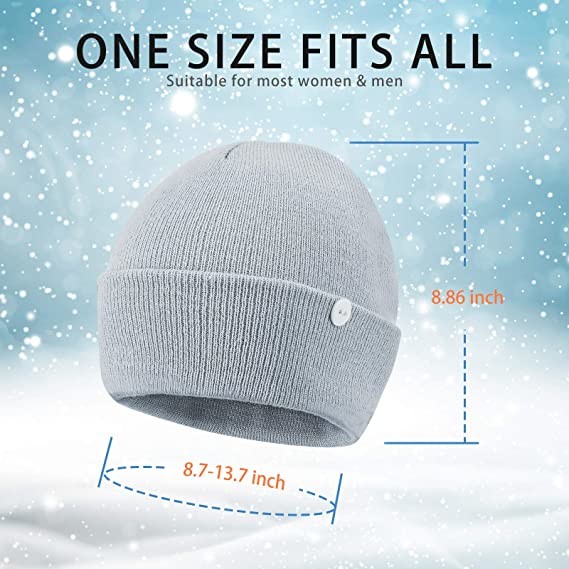 Custom Button 58cm Knit Beanie Hats Easy To Wear Masks