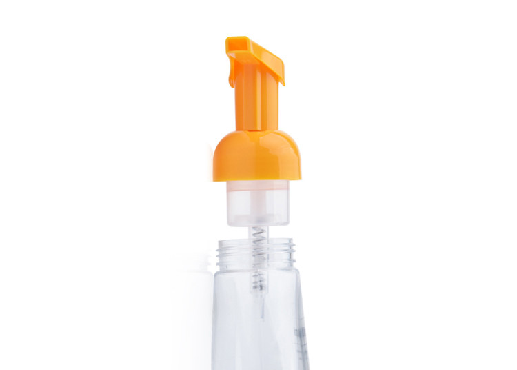 Orange Plastic Soap Dispenser Pump Non Spill Low Soap Consumption