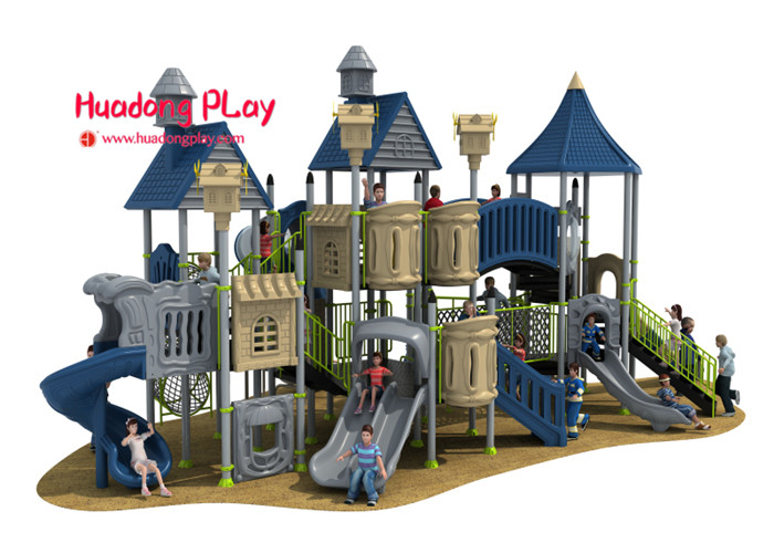 EU Standard Childrens Outdoor Playsets , Sports Series Plastic Slide Set Amusing