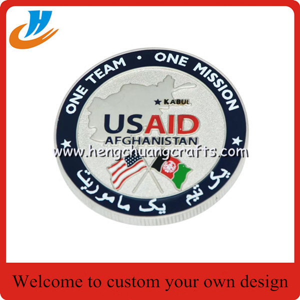 Custom souvenir gift US military coins/challenge coin 50-60mm size metal coins