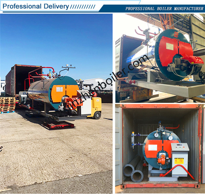 1.5 Ton 100hp 1500 Kg Fuel Gas, Oil, Dual Fuel Packaged Steam Boiler with European Burner