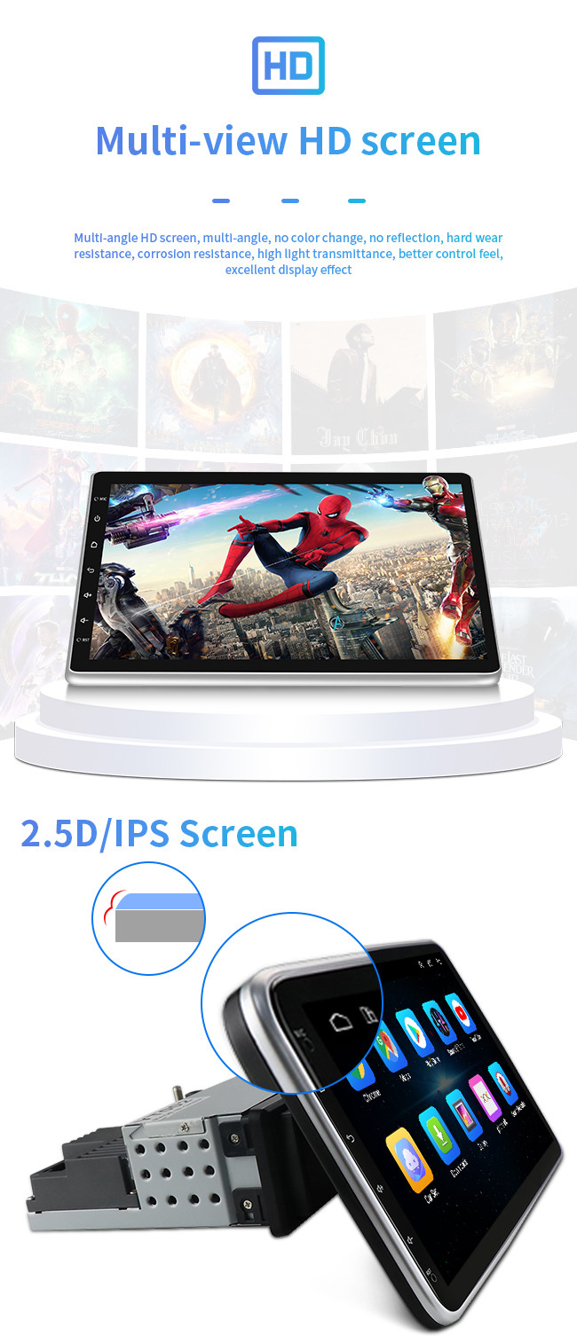 9/10.1 Inch Car Android GPS Navigation Car DVD Player GPS Universal 1 Din Single 2 Din 360 Degree Rotate
