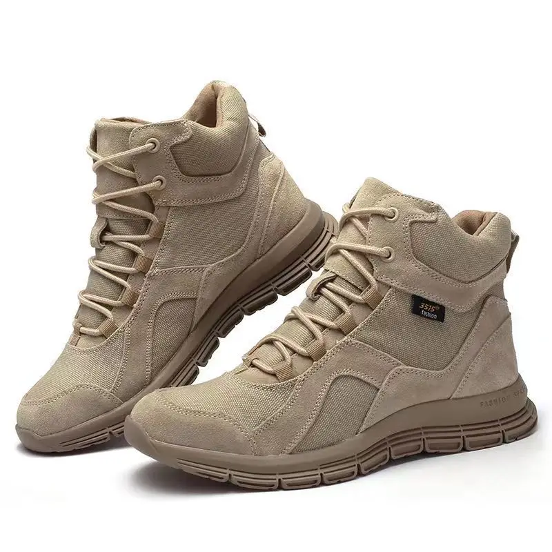 Outdoor men non-slip wear-resistant short boots training desert boots tactical boots