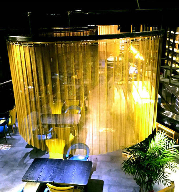 Design And Manufacture Metal Coil Drapery, Custom Metal Coil Curtain 4