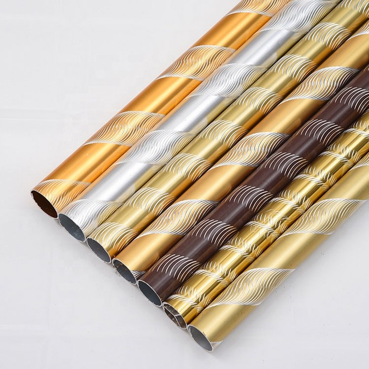 Decorative curtain rods 6063-T5 customer customization aluminum curtain rod curtain pipe