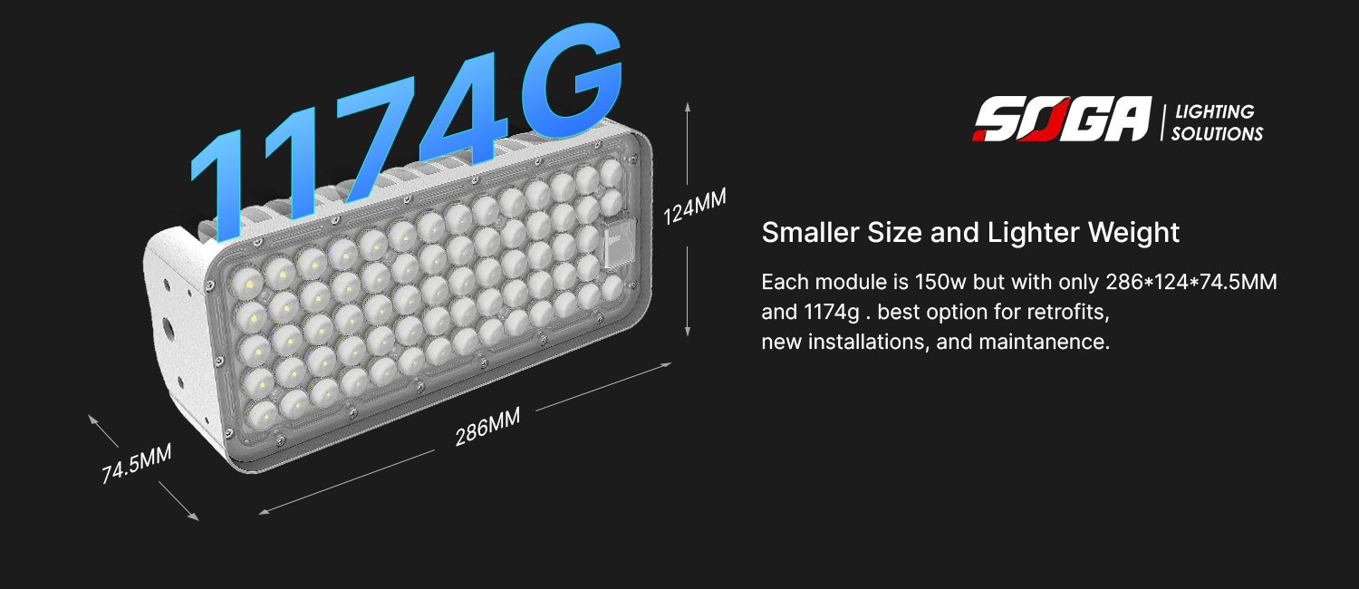IK09 Anti Glare LED Sports Field Lights Lightweight IP66 Eagle Series