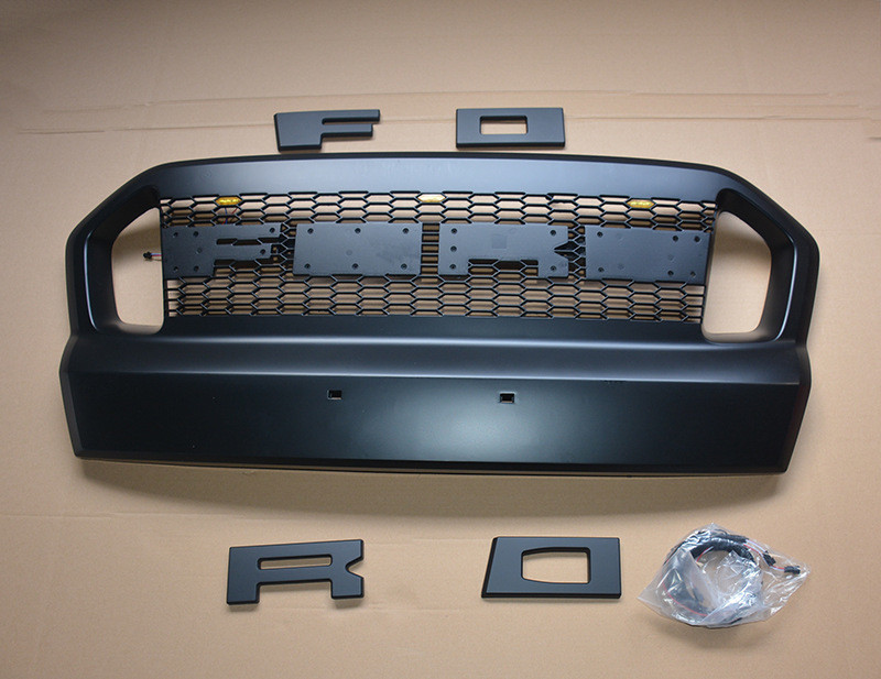 Big Auto Front Grille for All New Ford Ranger T7 2015 2016 2017 , Could be with Light