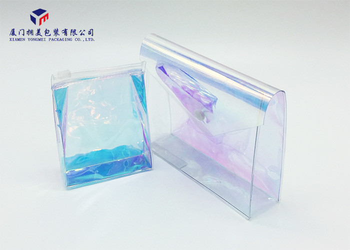 Rainbow Color Flexible Small Soft Vinyl Bags Rectangle Packing Small Articles