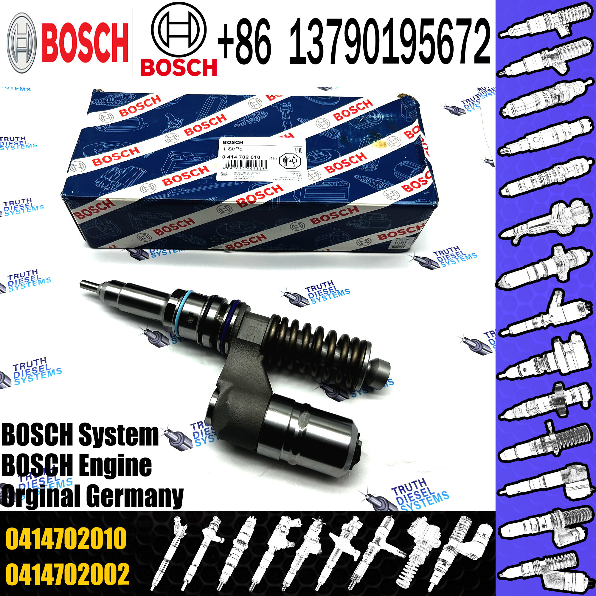 0414702010 20440409 0414702003 0414702005 0414702021 5237322 20381597 3155044 Diesel Injector