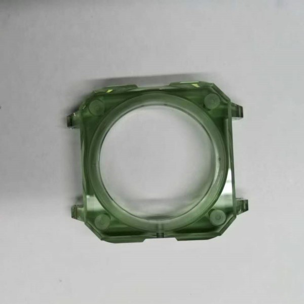 Square Shape Sapphire Watch Case Green Color Need 3D For OEM Production
