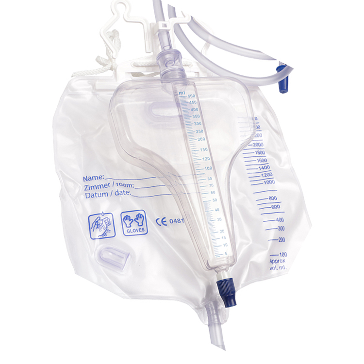 Sterile Disposable Urine Bags 2200ml Urine Drainage Bag For Incontinence Patients