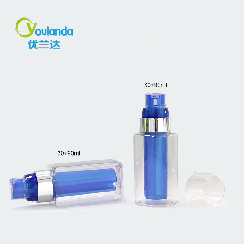 30ml 90ml Lotion Pump Bottle PETG Dual Chamber Plastic Lotion Bottle