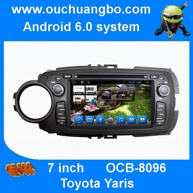 Ouchuangbo car stereo gps radio for Toyota Yaris with android 6.0 system steering wheel control