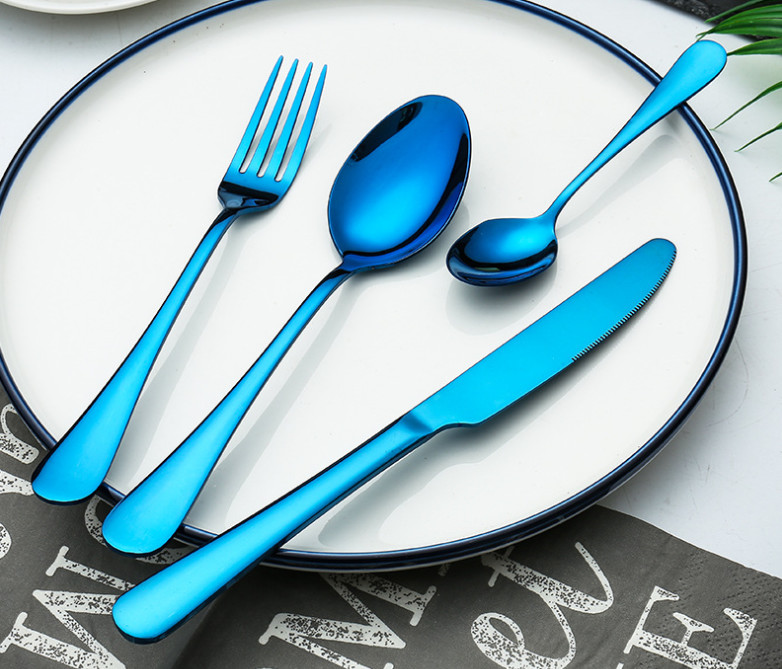 Stainless Steel Hotel Cutlery Blue Flatware/Tableware/Dinnerware