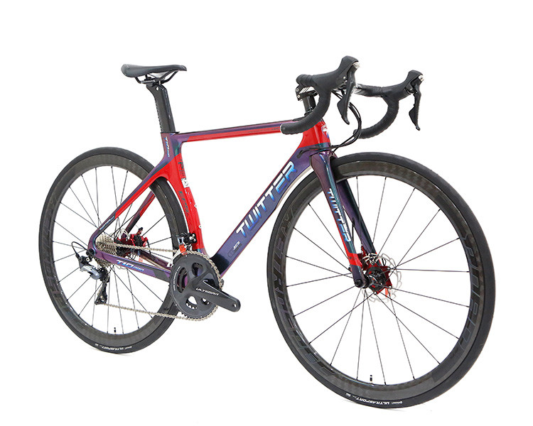 Disc Brake Carbon Fiber Road Bike UT R8000 22 Speed Thru Axle 142mm