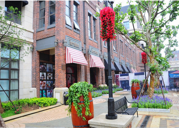 Red Classical Cement Faux Exterior Brick For Hotel / Railway Station
