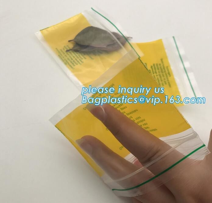 Factory custom color small red / pink / green / yellow / blue resealable K bag decorations, bagplastics, bageas