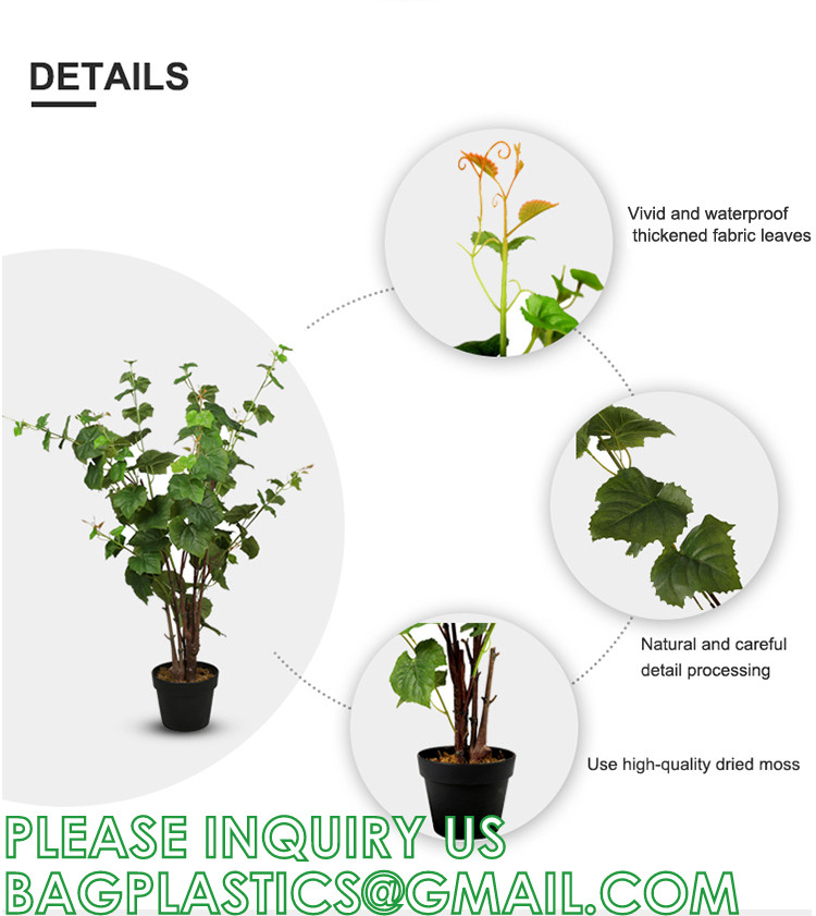 Artificial Greenery Chain Grapes Vines Leaves Foliage Simulation Fruits for Home Room Garden Wedding Garland Outside
