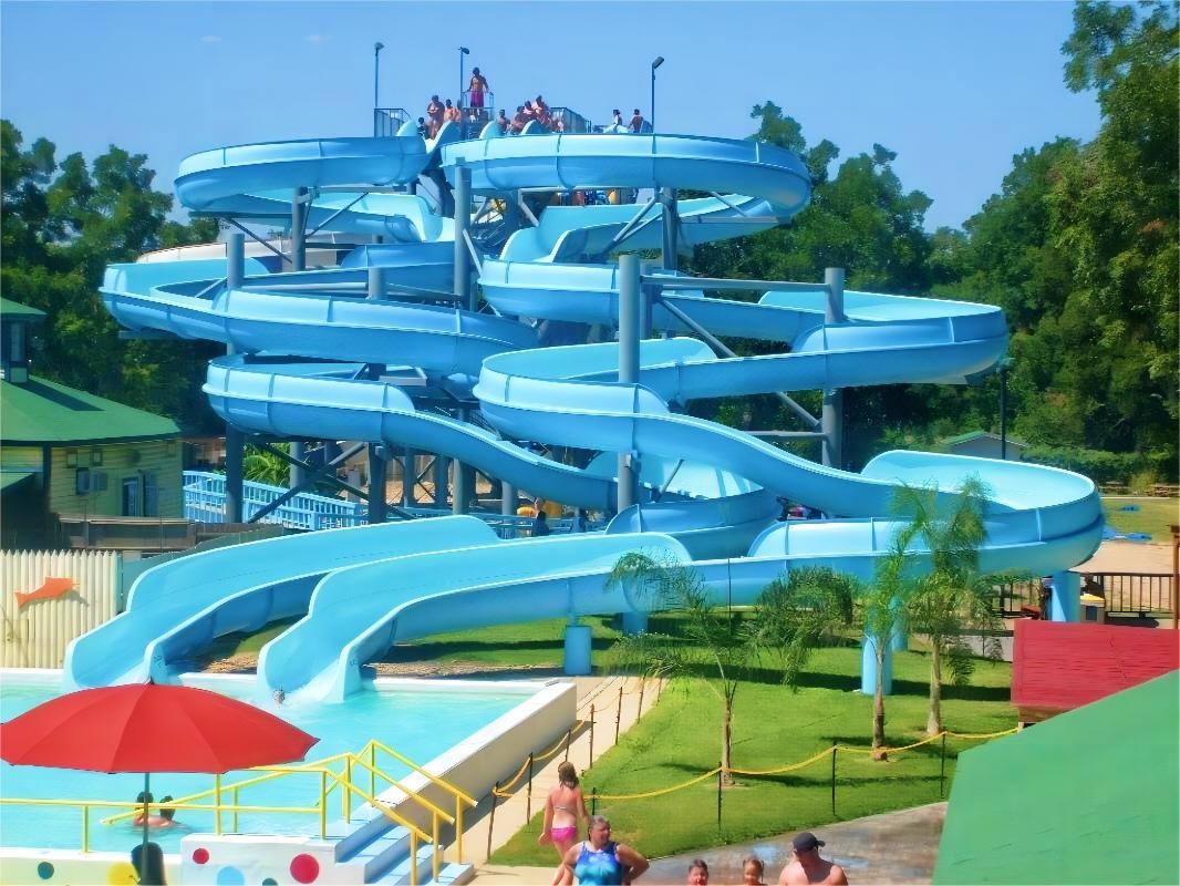 Water Amusement Entertainment Outdoor Games Fiberglass Slide for Children