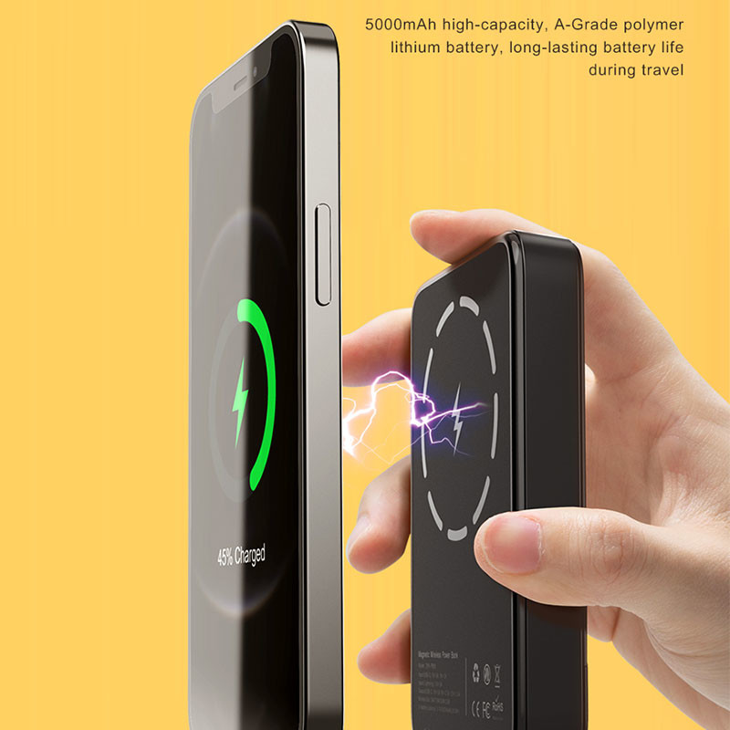 5000mAh 18W PD QC3.0 Fast Charging 15W Magnetic Wireless Portable Power Bank