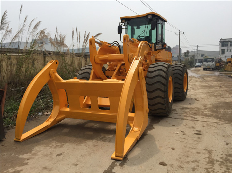 LTMG 5 TON Front End Wheel Loader With Log Grapple Ree Logging Equipment 162KW
