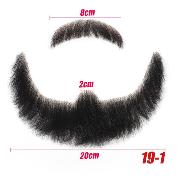 Full hand-woven fake beards, seamless men's fake mustaches, human hair-like fake