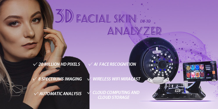 japan software magnifier beauty machine mirrorskin testing 3d digital mobile skin facial analyzer for Skin Mositure