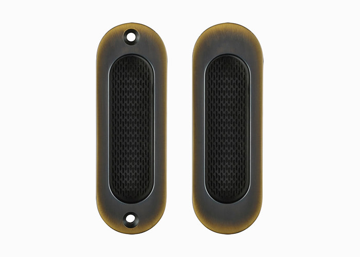 Modern Stripy Sliding Door Bathroom Handle Lock Set Keyless Push Pull Hidden Handle