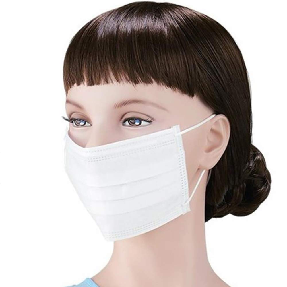 Anti Dust Non Woven Face Mask White Ear Loop Disposable Surgical Mask