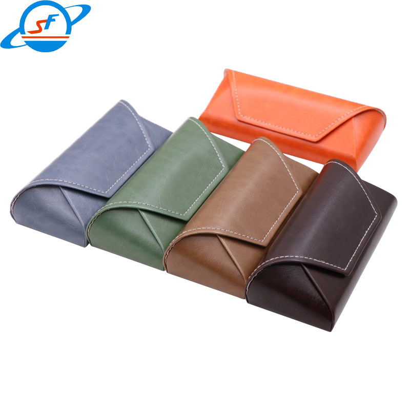 Unisex Soft Leather Spectacle Cases With Interior Flannel SGS Certified