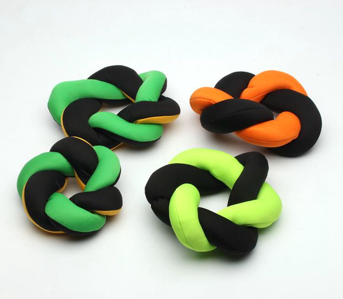 Donut Shape Chewable Dog Toys / Durable Soft Chew Toys For Puppies