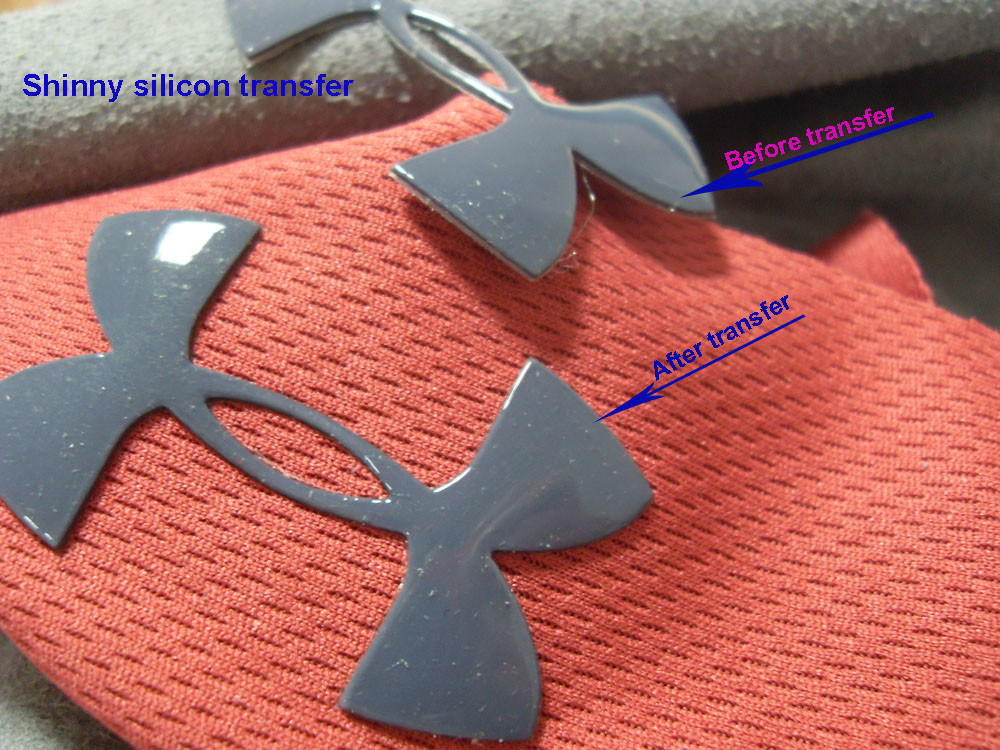 high quality bag clothing custom printing thermal heat press eco-friendly embossed 3d logo rubber silicone heat transfe