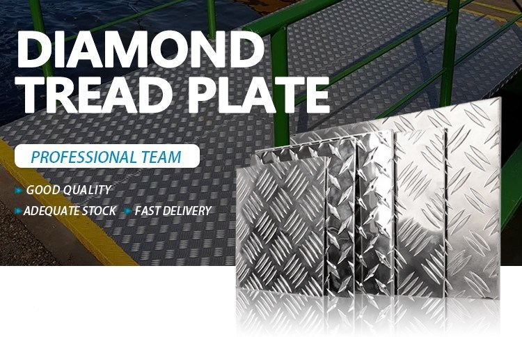 Chequered Diamond Embossed Customized Size Aluminum Tread Sheet Aluminium Checker Plate