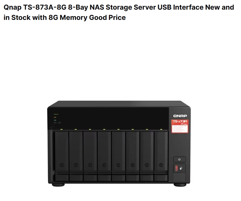 Brand New TS-873A-8G 8-Bay NAS Network Storage Server with USB Interface in Stock