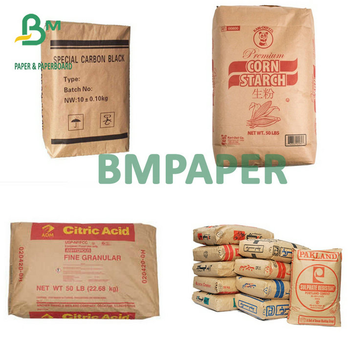 70GSM 75GSM 80GSM Extensible Bag Paper Brown For Chemical Product Packaging
