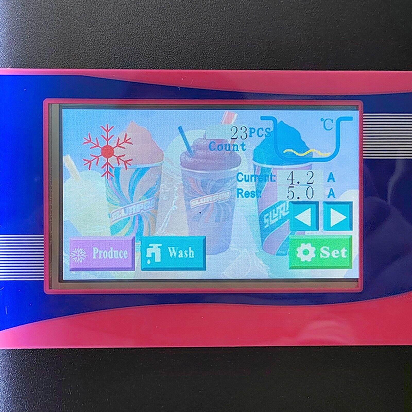 Ice Slushy Granita 7 Eleven Slurpee Margarita Cocktail Slush Machine with Advertising Light Box
