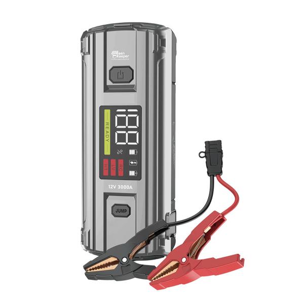 Green Keeper UltraSafe High Discharge 3000A Car Battery Charger Jump Starter For