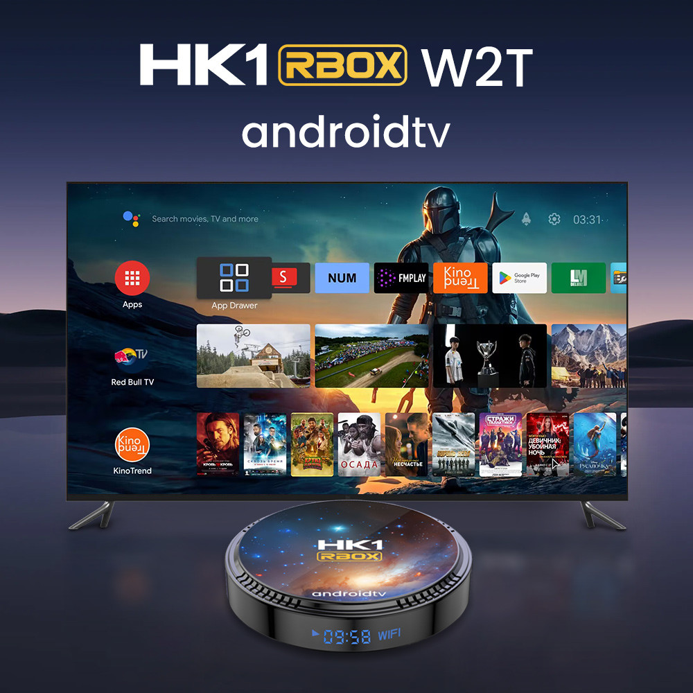 HK1 RBOX W2T IPTV Set Up Box 2G 4G RAM 16G 32G 64G ROM Android TV Box
