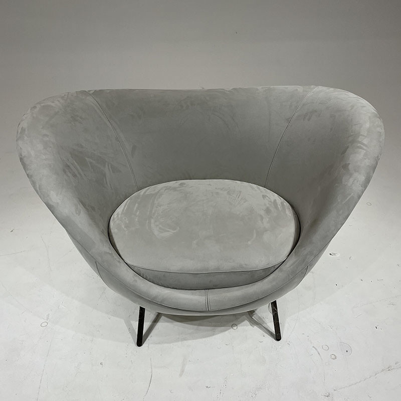Minimalist Modern Hotel Lobby Furniture Single Velvet Lounge Sofa Chair